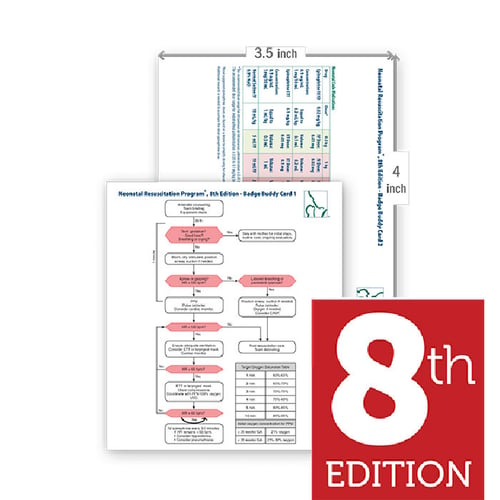 AAP Neonatal Resuscitation Program 8th Edition Badge Buddy Card - Set of Two Cards