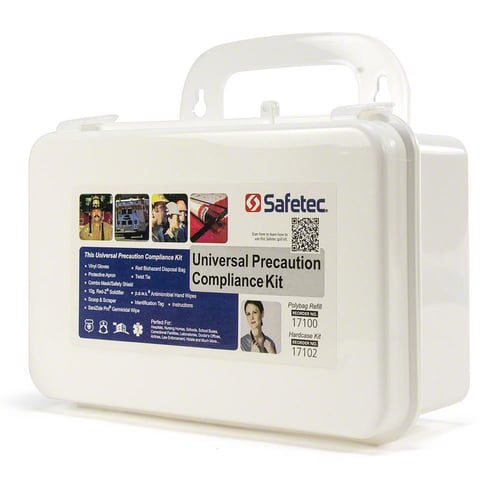 Safetec Universal Precautions Compliance Kit in Plastic Case