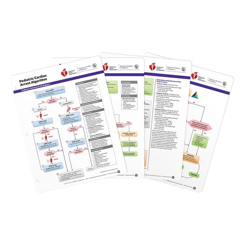 AHA 2020 PALS Emergency Crash Cart Cards - Set of 4 Cards