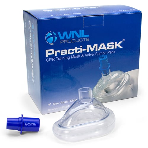 WNL Practi-MASK Adult/Child CPR Training Masks & Valves Combo Pack by WNL Products