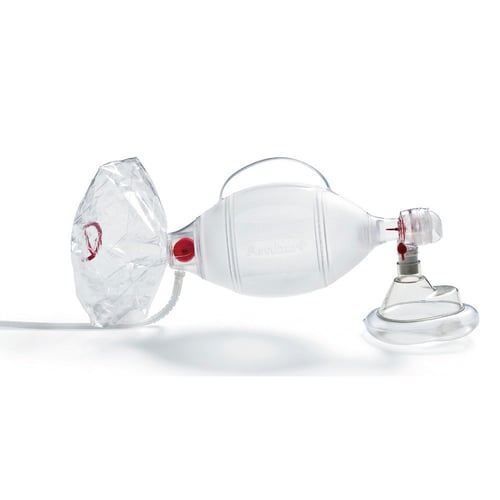 AMBU Bag SPUR II Adult Resuscitator w/Adult Mask, HEPA Expiratory Filter, Oxygen Reservoir - 6/Case