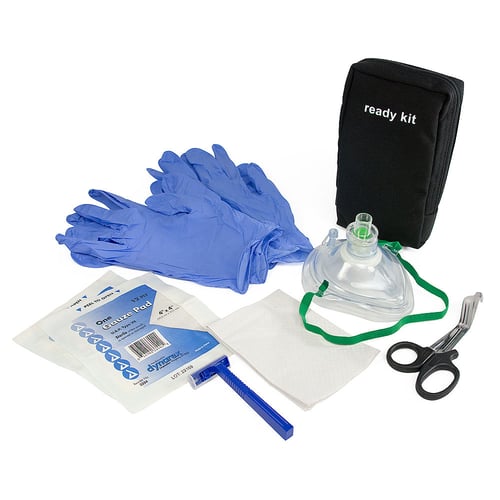 Cardiac Science Deluxe CPR Ready Kit (Rectangle Style w/belt clip)