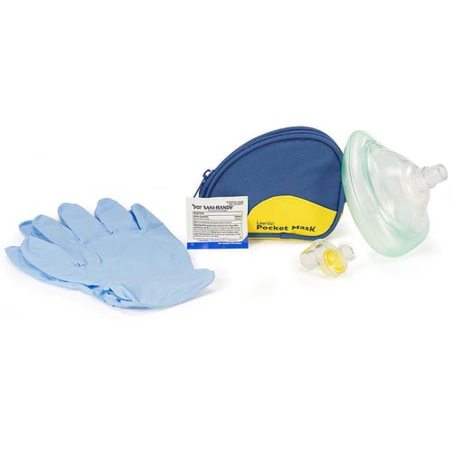 Laerdal Pocket Mask w/Gloves in Blue Soft Pack