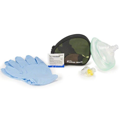 Laerdal Pocket Mask w/Gloves in Nylon Camouflage Case