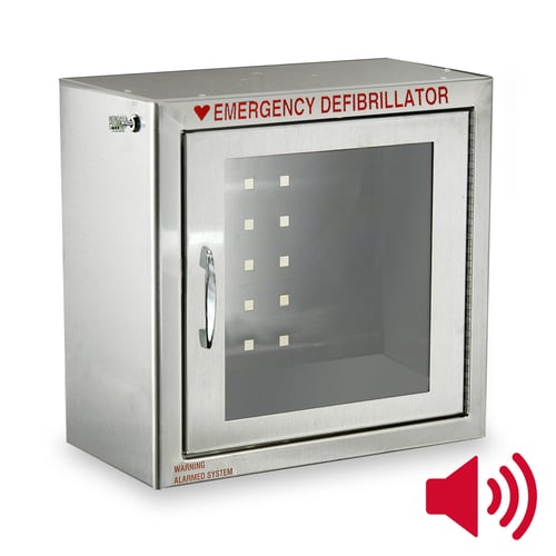 Compact Size Stainless Steel AED Cabinet with Audible Alarm