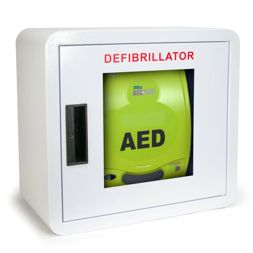 Premium Rounded Corner Standard Size AED Wall Cabinet for ZOLL AED Plus