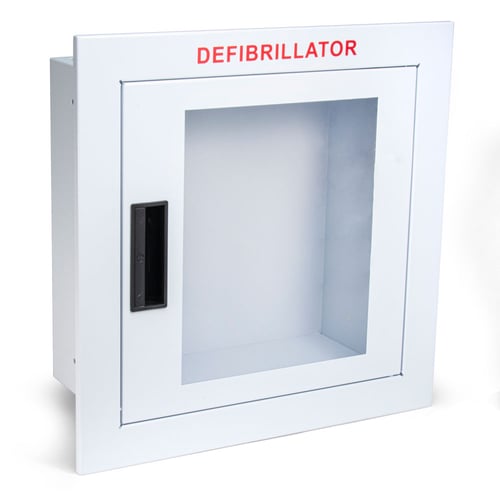 Standard Size AED Wall Cabinet Fully-Recessed