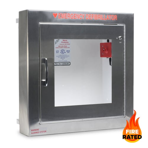 Fire Rated Standard Size Stainless Steel AED Cabinet