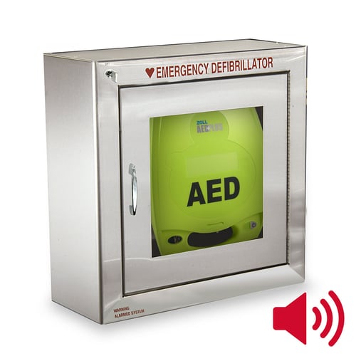 ZOLL AED Plus Standard Size Stainless Steel Cabinet with Audible Alarm