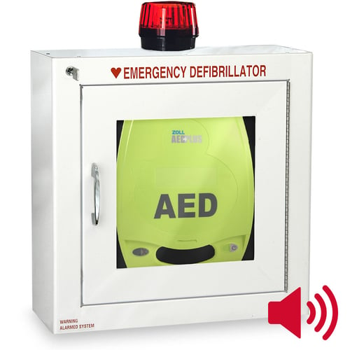 ZOLL AED Plus Standard Size Cabinet with Audible Alarm and Strobe Light