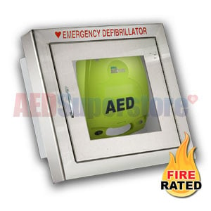 Fire Rated Standard Size Stainless Steel AED Cabinet for ZOLL AED Plus