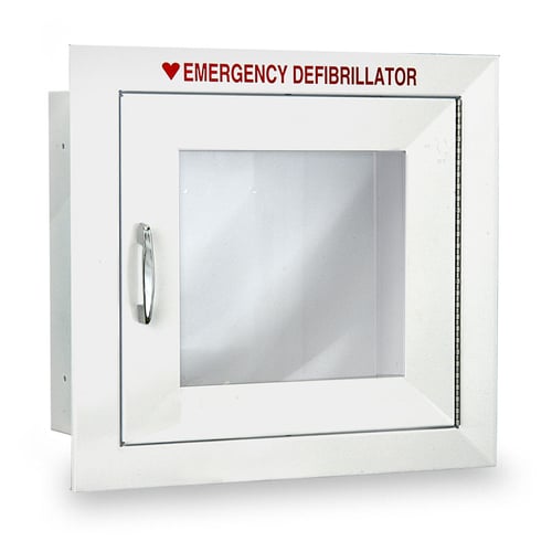 Standard Size AED Wall Cabinet with Advanced Alarm Options - Recessed Mount