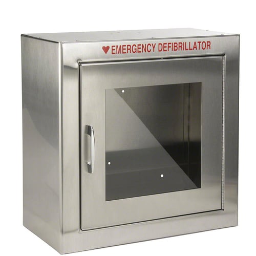 Standard Size Stainless Steel AED Cabinet with 9