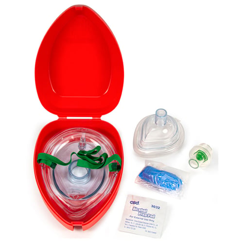 WNL Adult/Child & Infant CPR Masks in Hard Case w/Gloves & Wipe by WNL Products